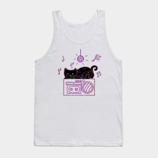 Funky disco cat Tank Top